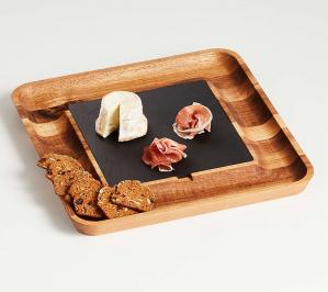 Slate And Wood Serving Board