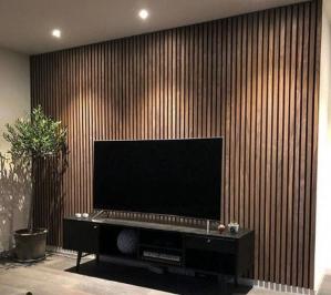 Slat Decorative Panel - Smoked Oak