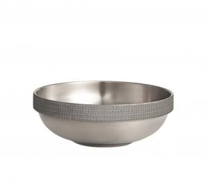 Grey Striped Silver Edged Fruit Bowl A 