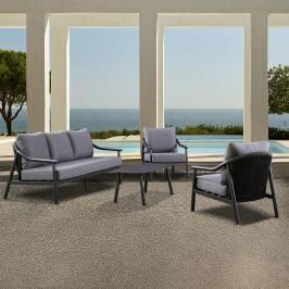Rondo Sofa Set 3+1+1+T Anthracite