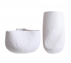 White Secant Vase